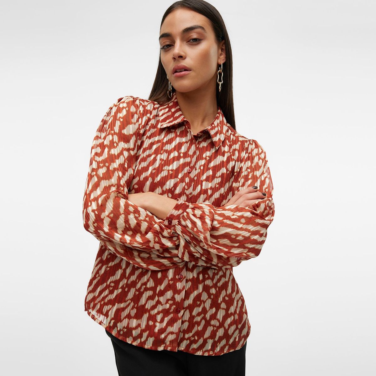 VERO MODA - Camisa Casual Manga Larga Mujer Vero Moda