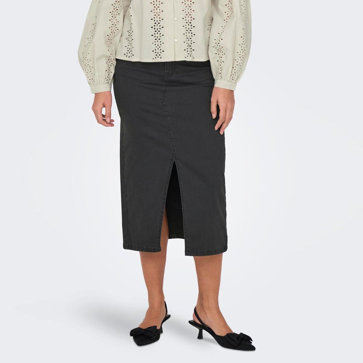 ONLY - Falda Larga Algodón Mujer Only