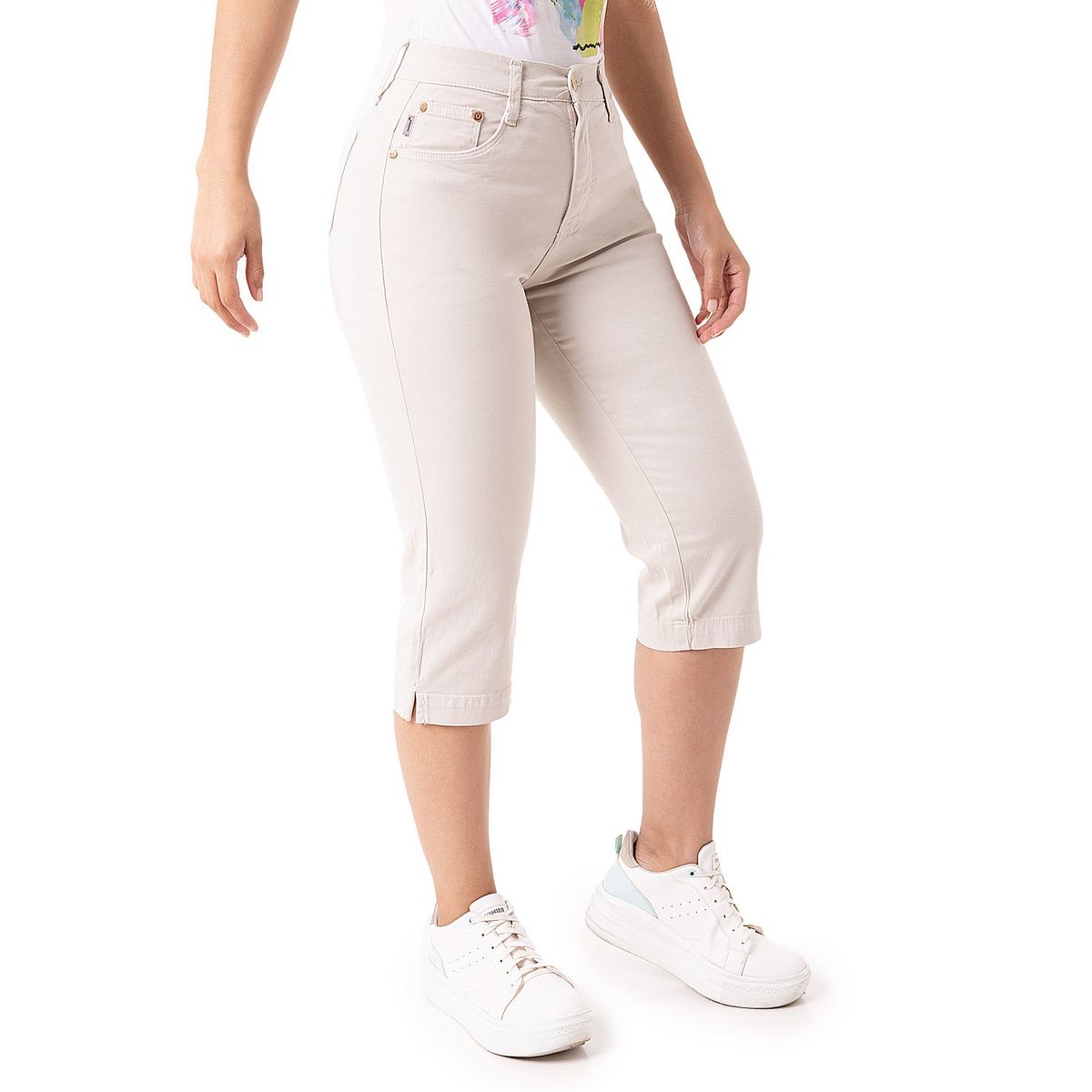 PIONIER - Pantalón Cropped Algodón Mujer Pionier