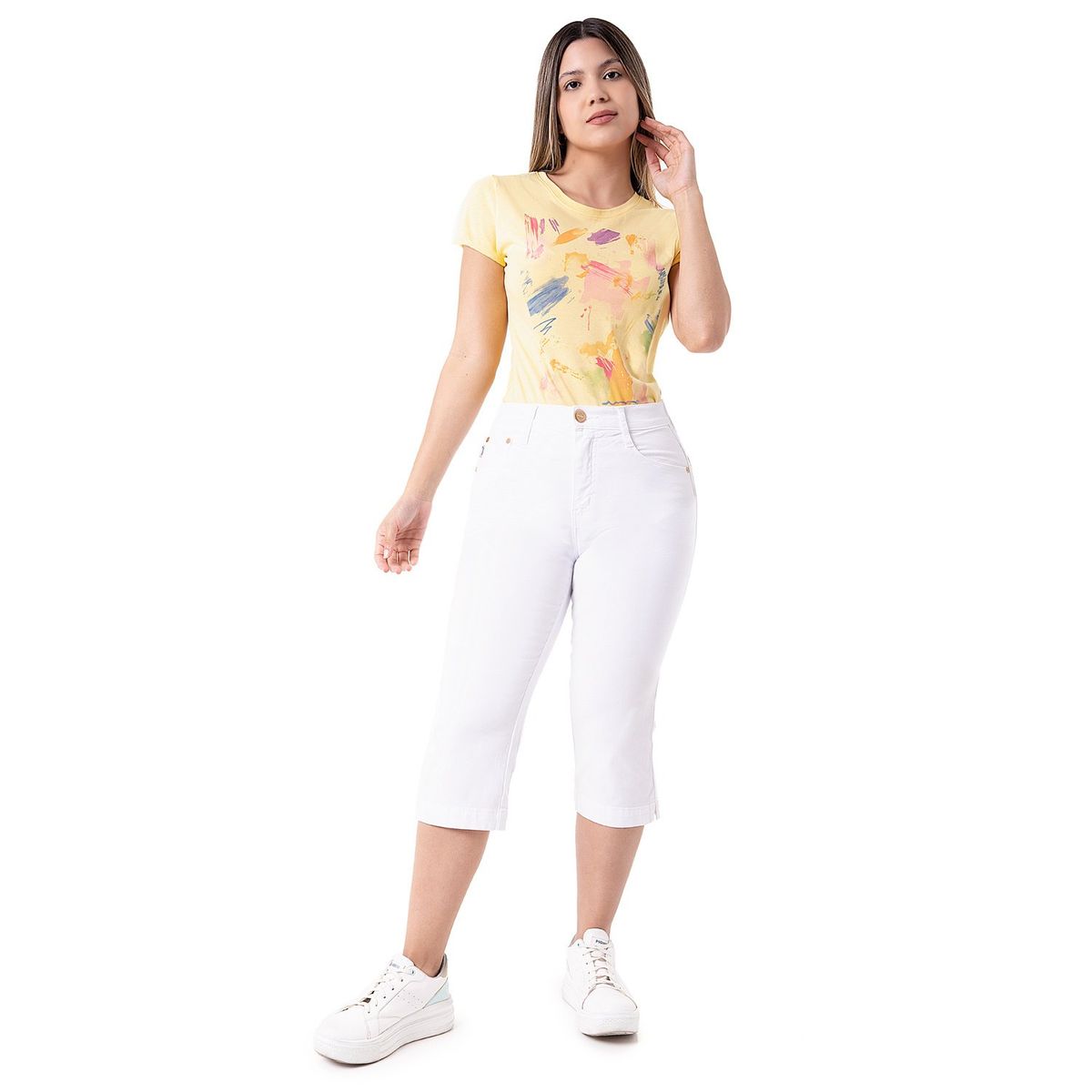 PIONIER - Pantalón Cropped Algodón Mujer Pionier