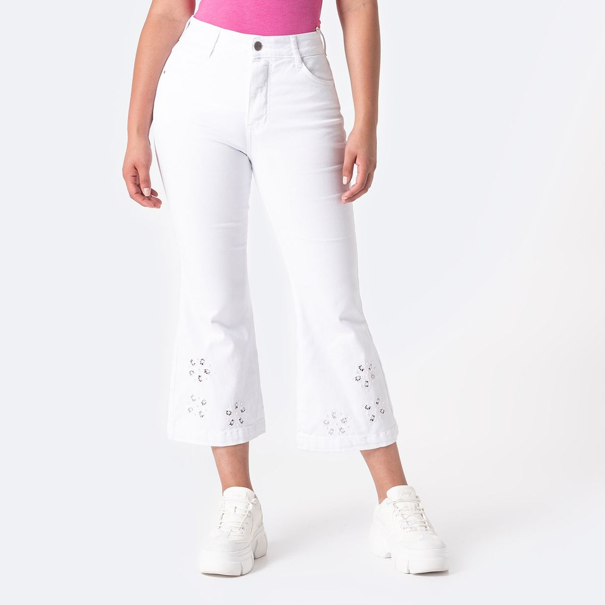 PIONIER - Pantalón Cropped Algodón Mujer Pionier