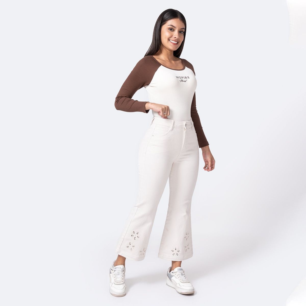 PIONIER - Pantalón Cropped Algodón Mujer Pionier