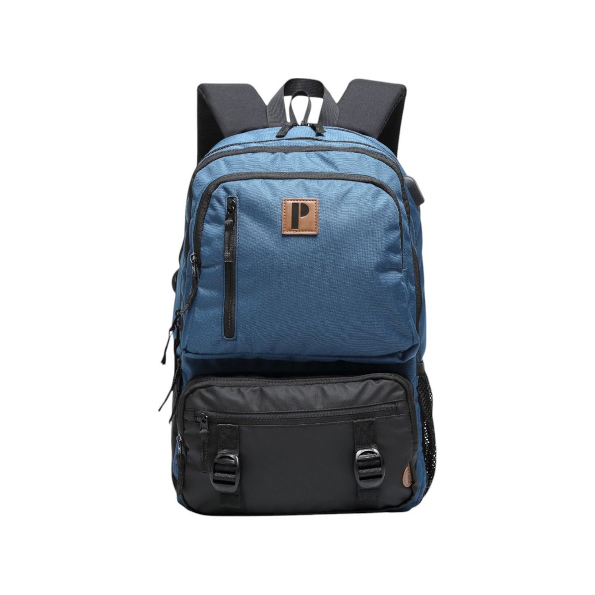 PORTA - Mochila Aiden Celeste Negro Porta