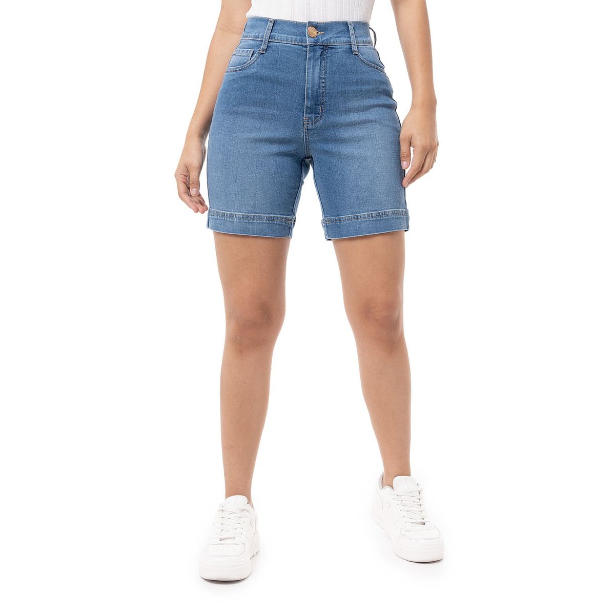 PIONIER - Bermuda Slim Algodón Mujer Pionier