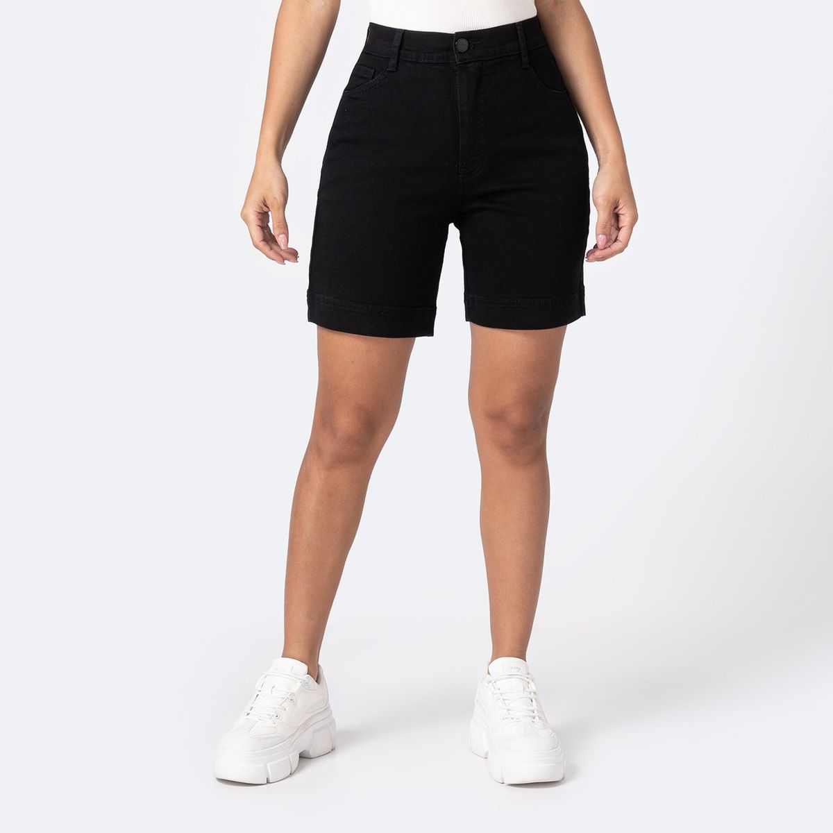 PIONIER - Bermuda Slim Algodón Mujer Pionier