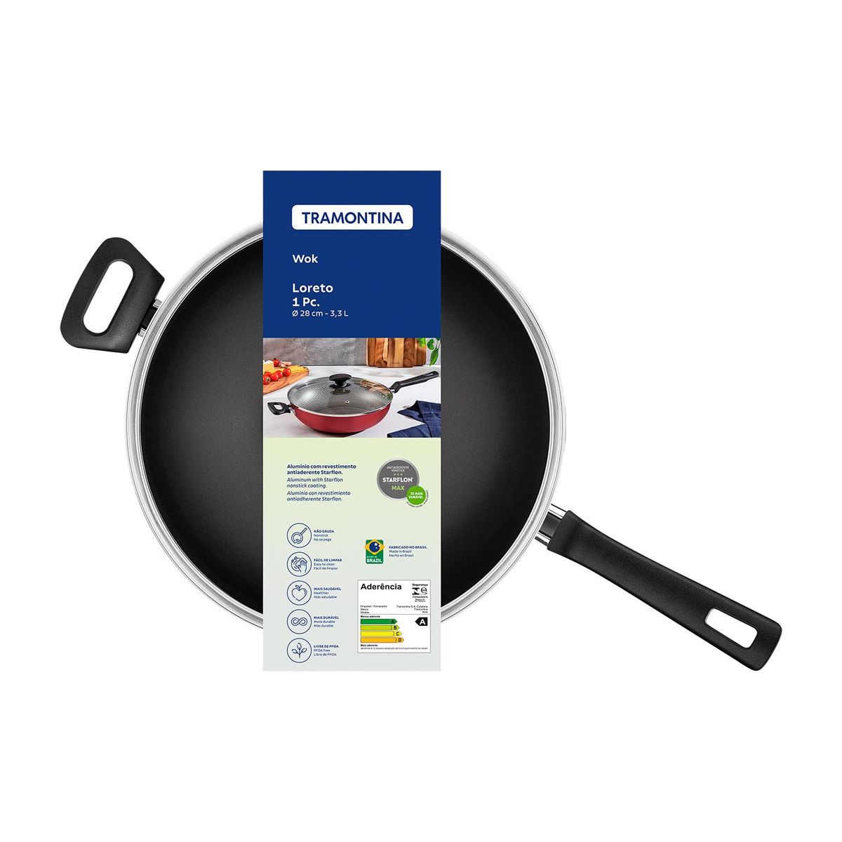 TRAMONTINA - Olla Wok 28cm Loreto