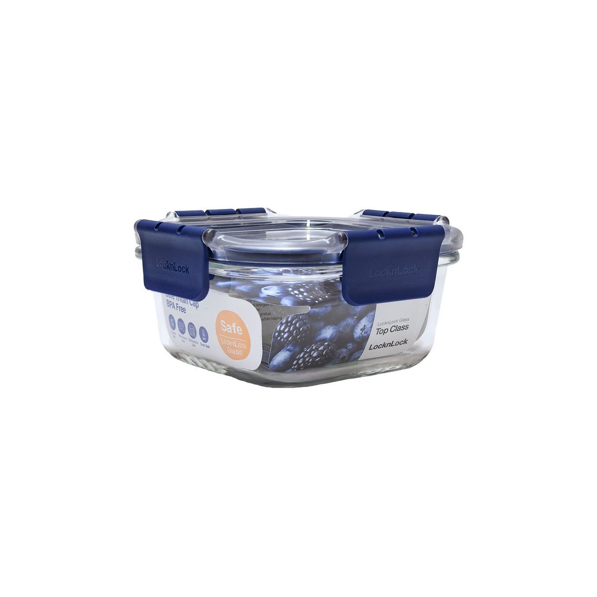 LOCK & LOCK - Envase Hermet Topclass De Vidrio Cuadrado 500ml Locknlock