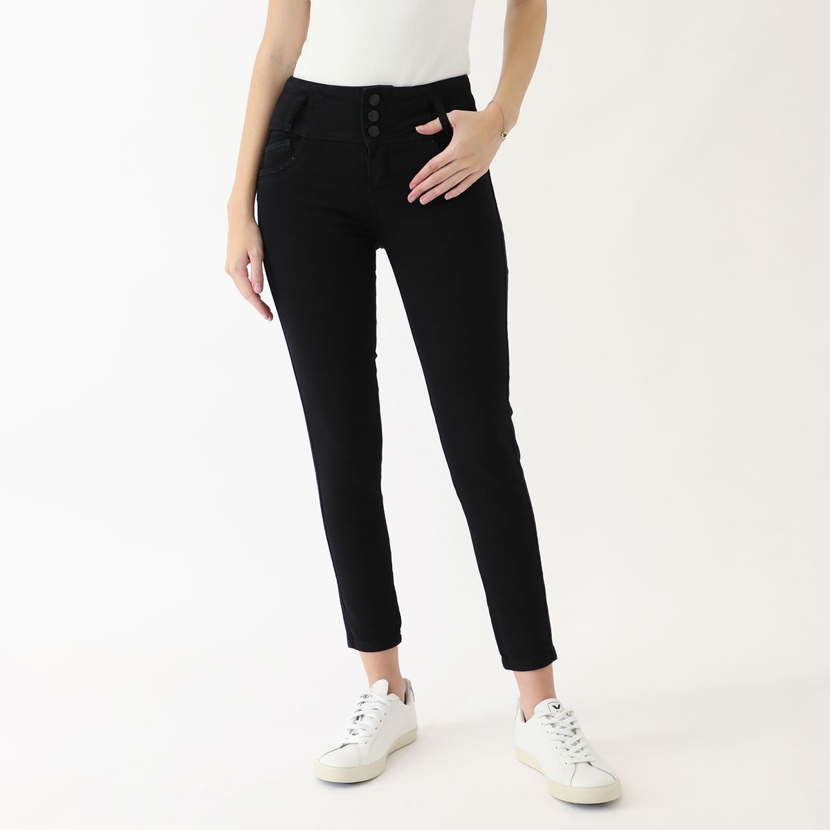 KANSAS - Jean Skinny Tiro Alto Mujer Kansas