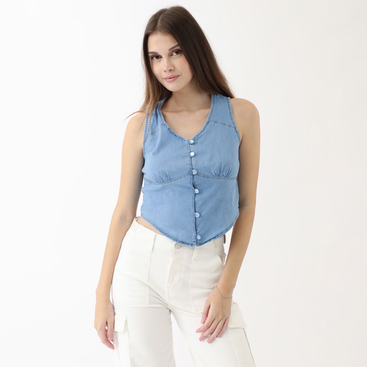 KANSAS - Blusa Manga Corta Algodón Mujer Kansas