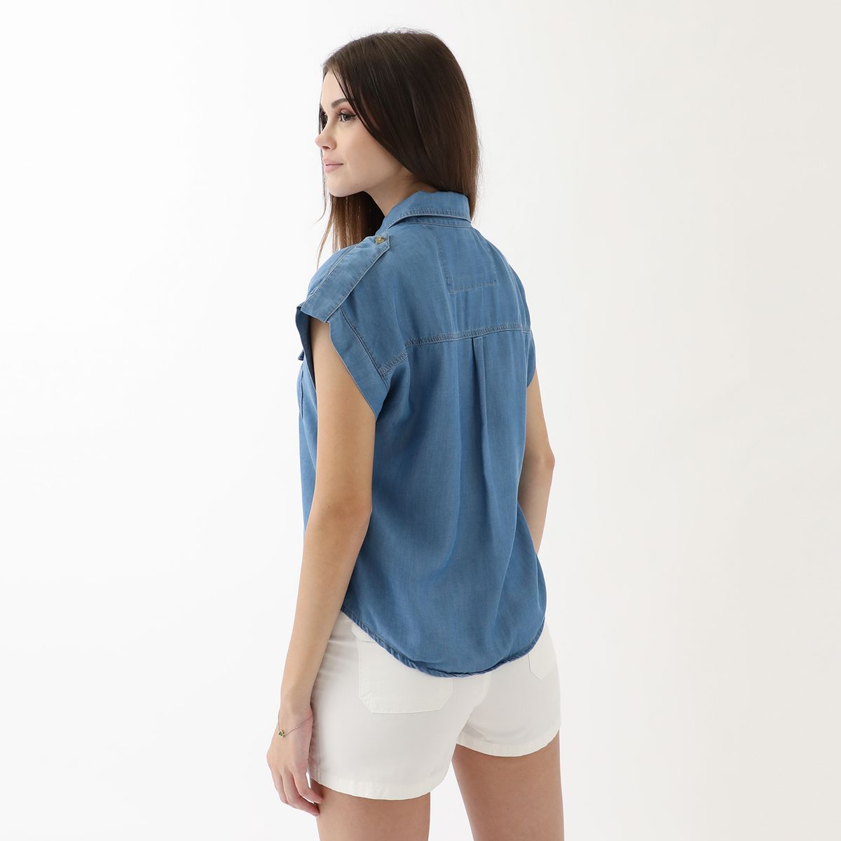 KANSAS - Blusa Manga Corta Algodón Mujer Kansas