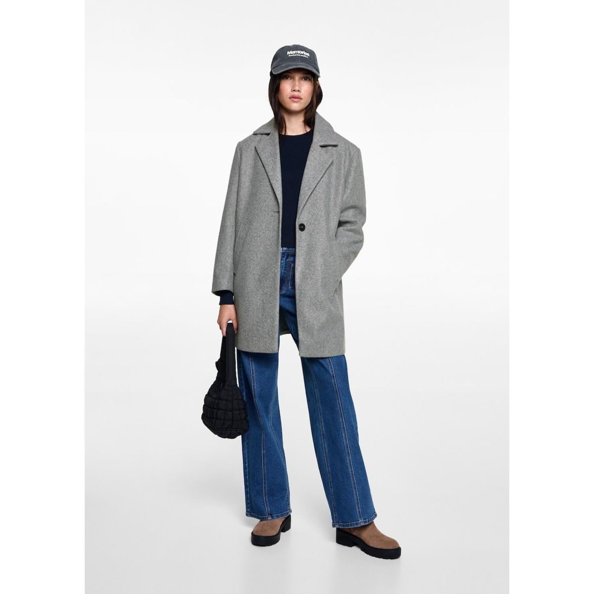 MANGO TEEN - Abrigo Casual Mujer Mango Teen