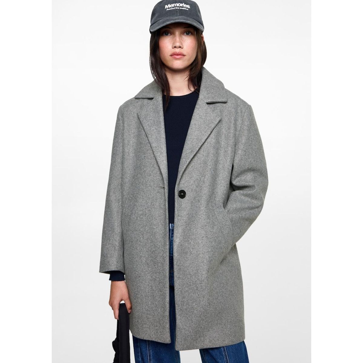 MANGO TEEN - Abrigo Casual Mujer Mango Teen