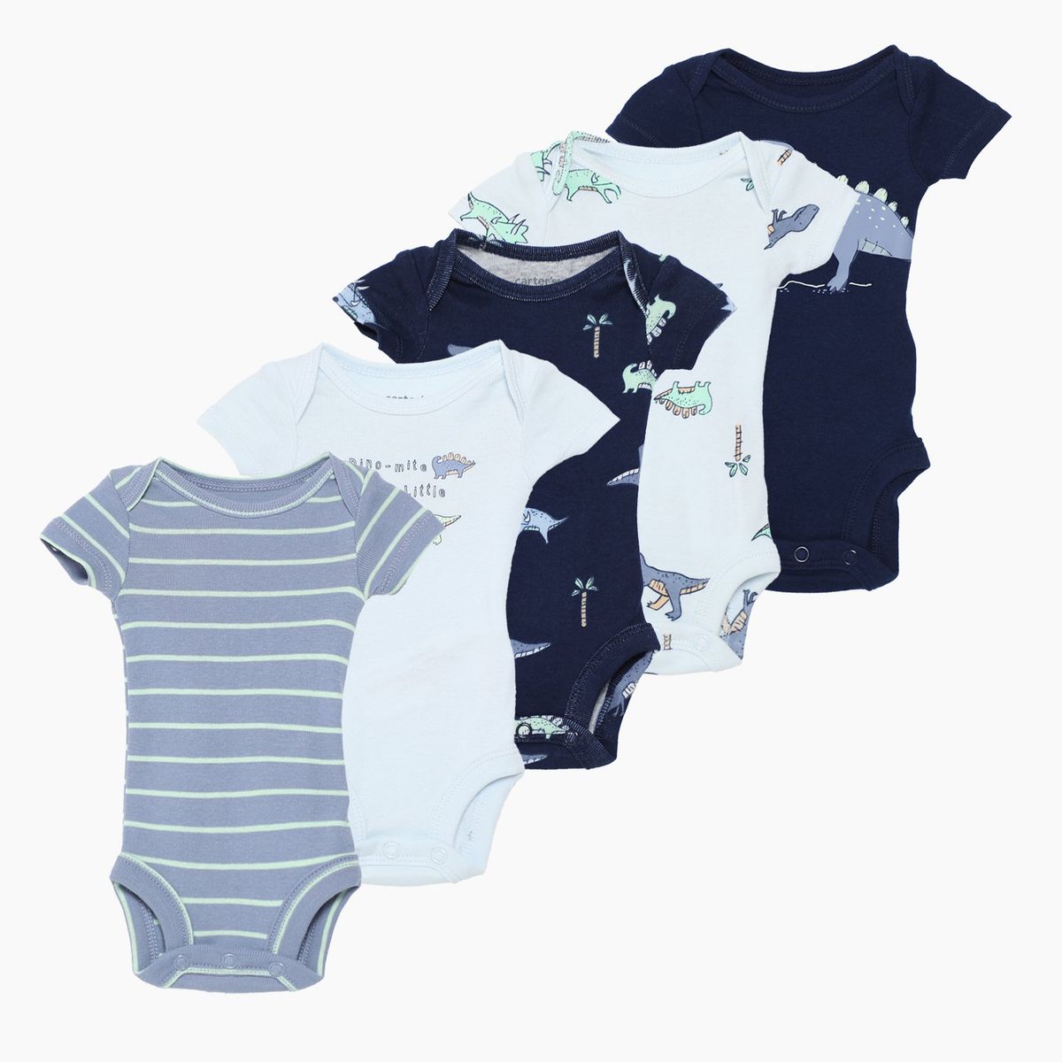 CARTER'S - Body Bebé Niño Pack X5 Algodón Carters