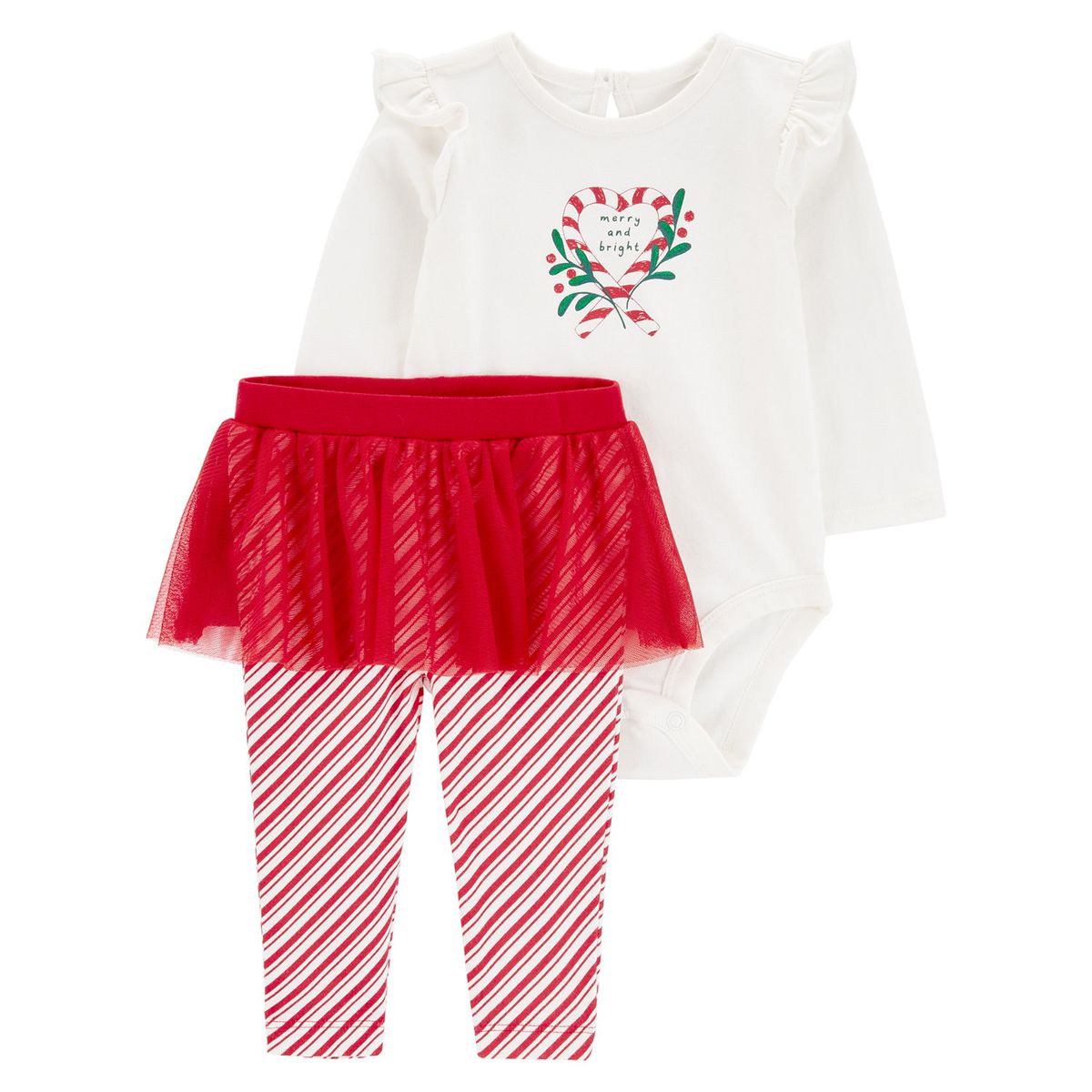 CARTER'S - Conjunto Bebé Niña Navidad 3 Piezas Algodón Carters