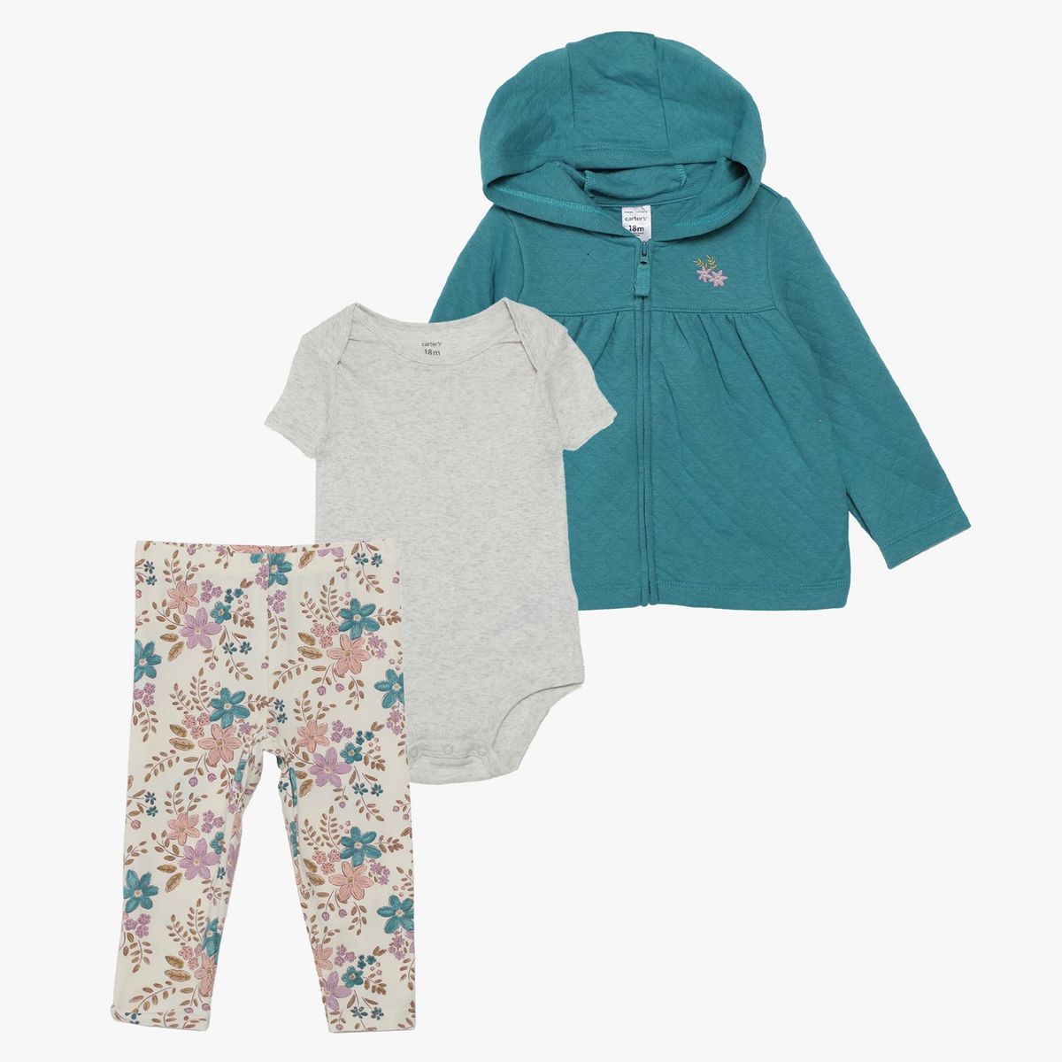 CARTER'S - Conjunto Bebé Niña 3 Piezas Algodón Carters