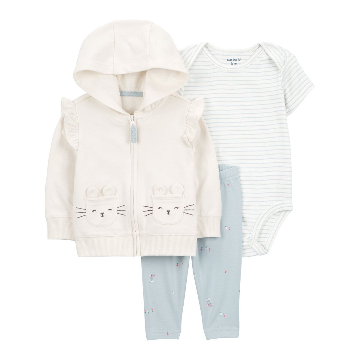 CARTER'S - Conjunto Bebé Niña 3 Piezas Algodón Carters