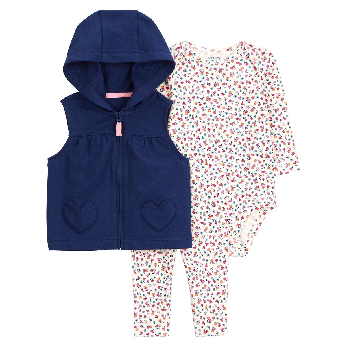 CARTER'S - Conjunto Bebé Niña 3 Piezas Algodón Carters