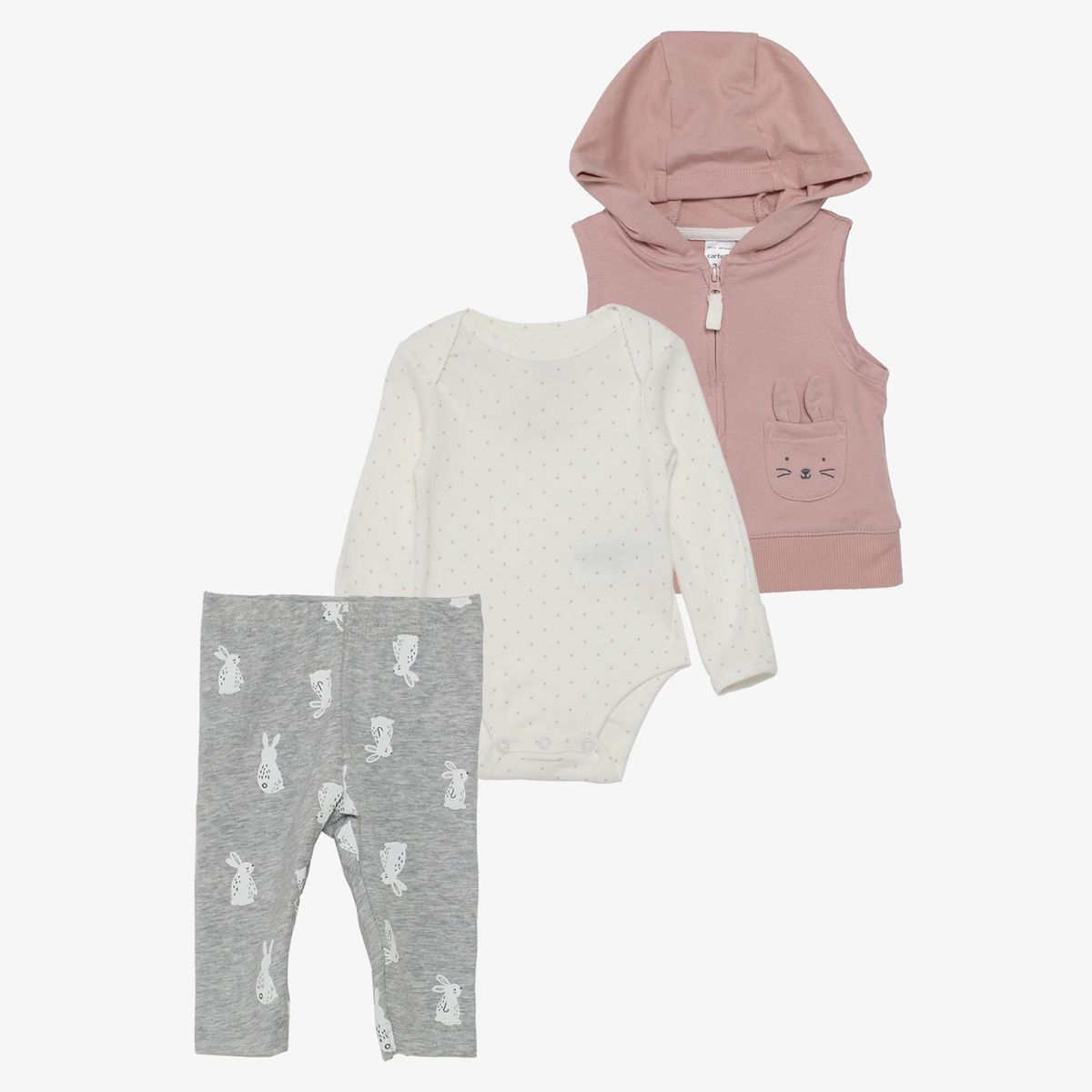 CARTER'S - Conjunto Bebé Niña 3 Piezas Algodón Carters