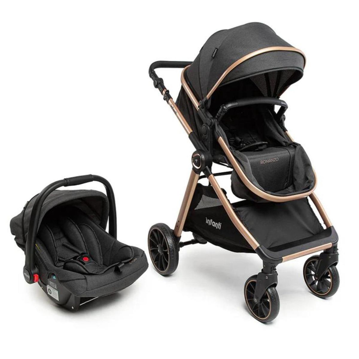 INFANTI - Coche Travel System Romanzo X1-d Negro Infanti