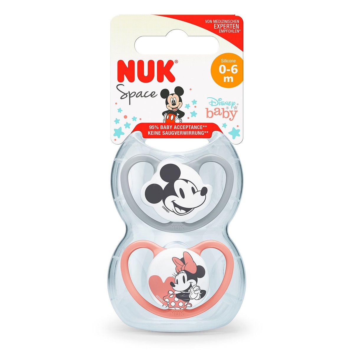 NUK - Pack X2 Chupón Space Minnie 0-6 M Nuk