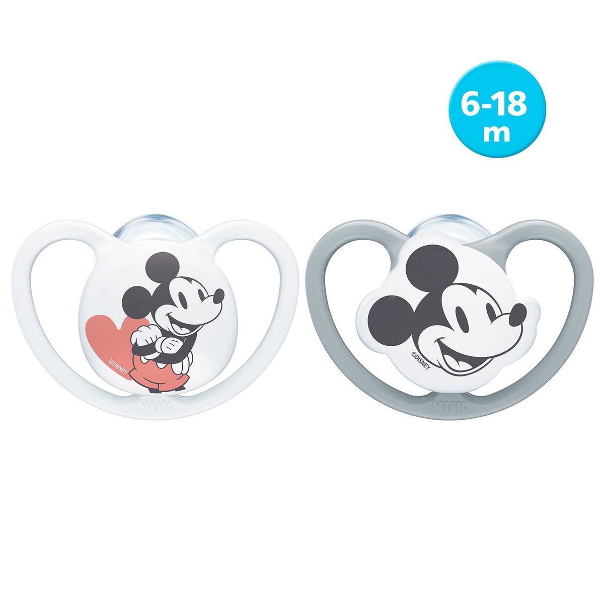 NUK - Pack X2 Chupón Space Mickey 6-18 M Nuk