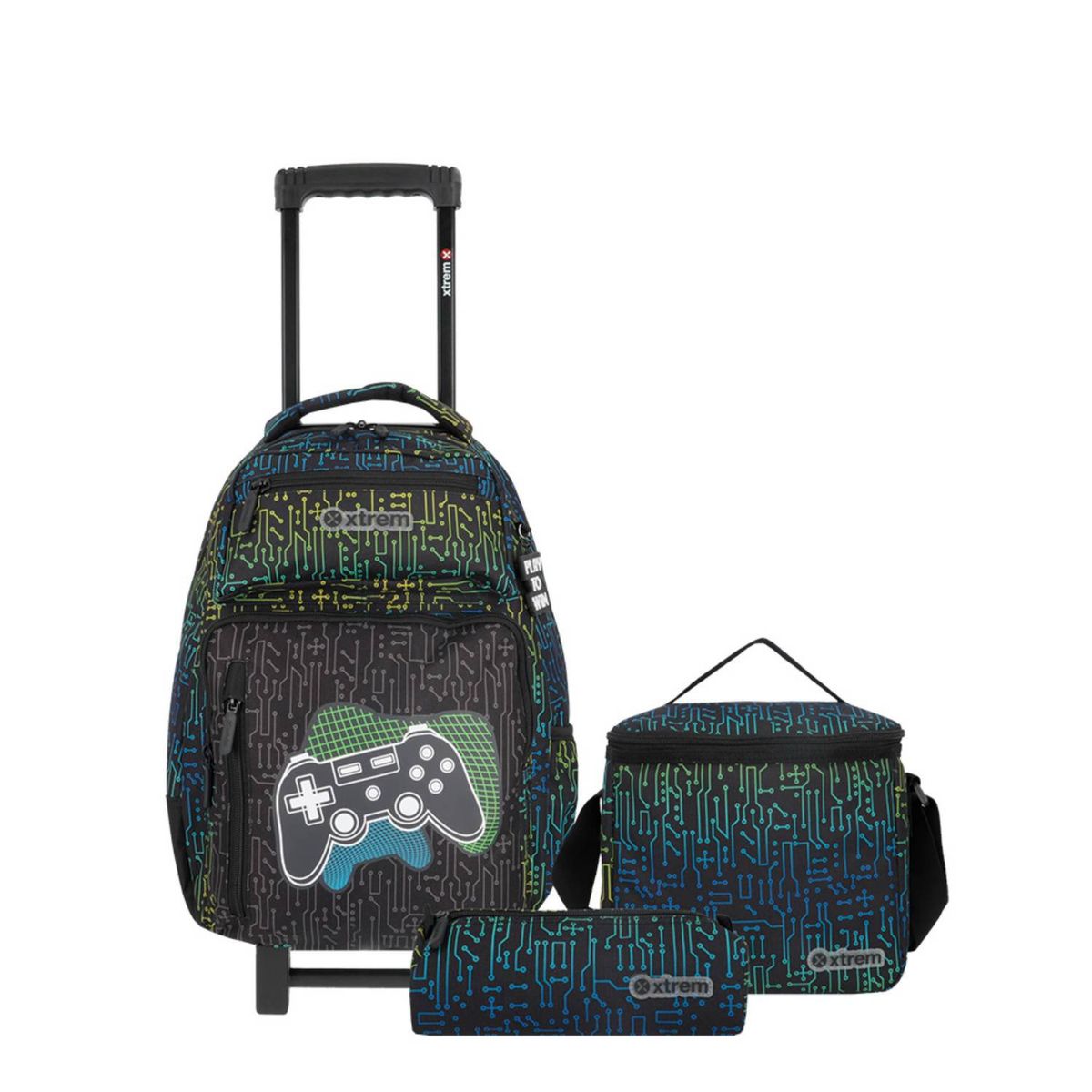 XTREM - Mochila Con Ruedas Run Pack 5xt Black Gamer Xtrem