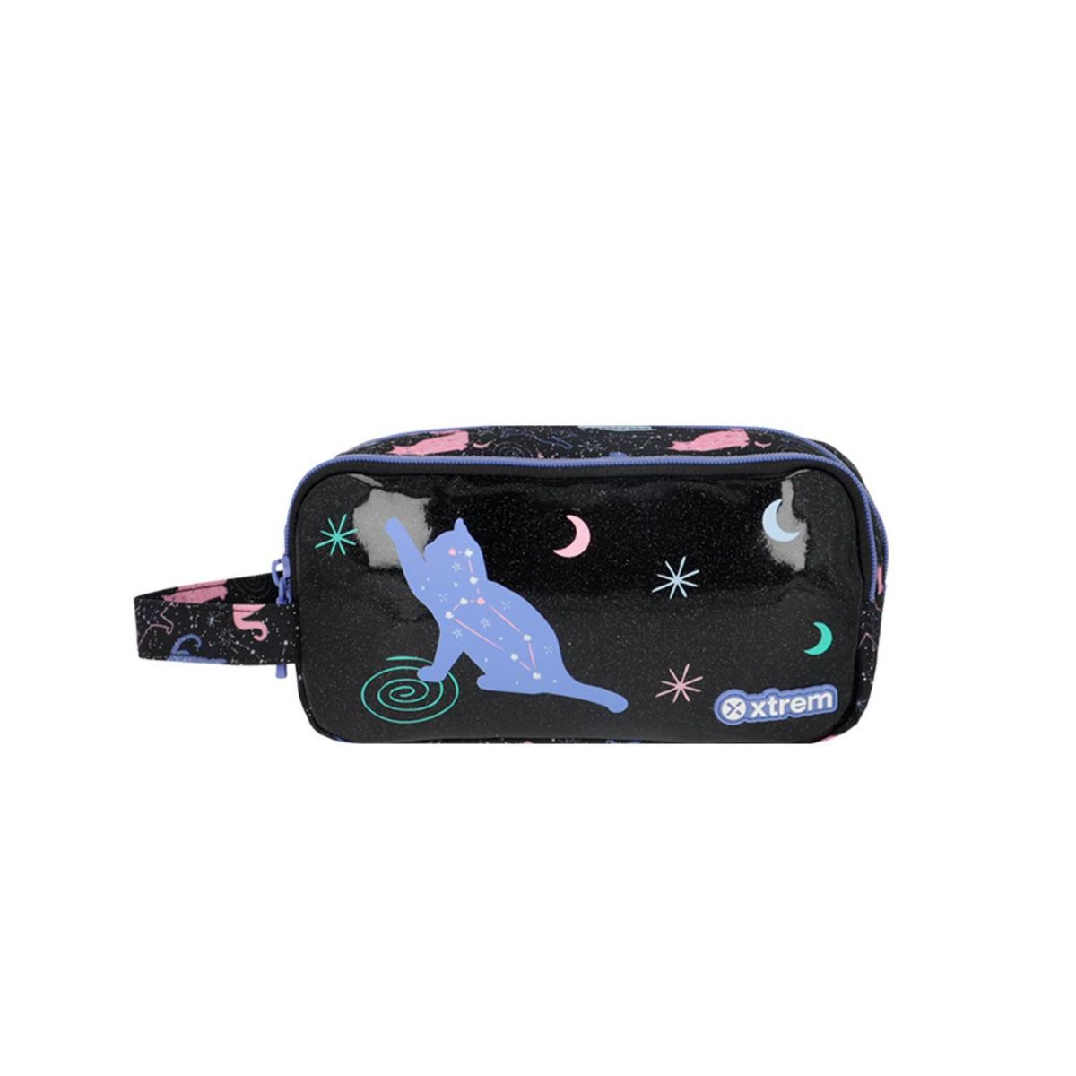 XTREM - Cartuchera University+ 5xt Black Purple Cat Xtrem