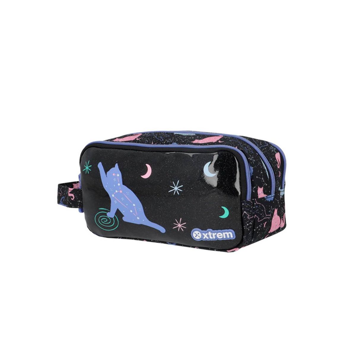 XTREM - Cartuchera University+ 5xt Black Purple Cat Xtrem