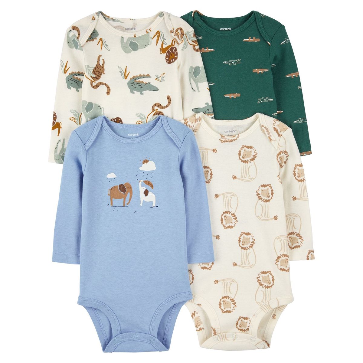 CARTER'S - Body Bebé Niño Pack X4 Algodón Carters