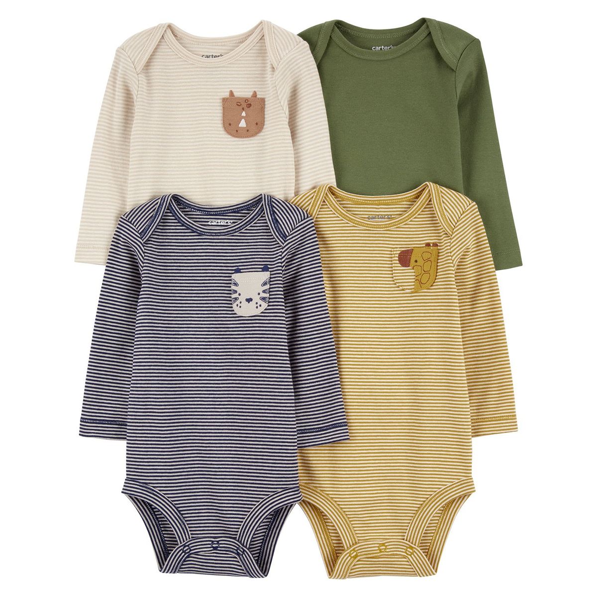 CARTER'S - Body Bebé Niño Pack X4 Algodón Carters