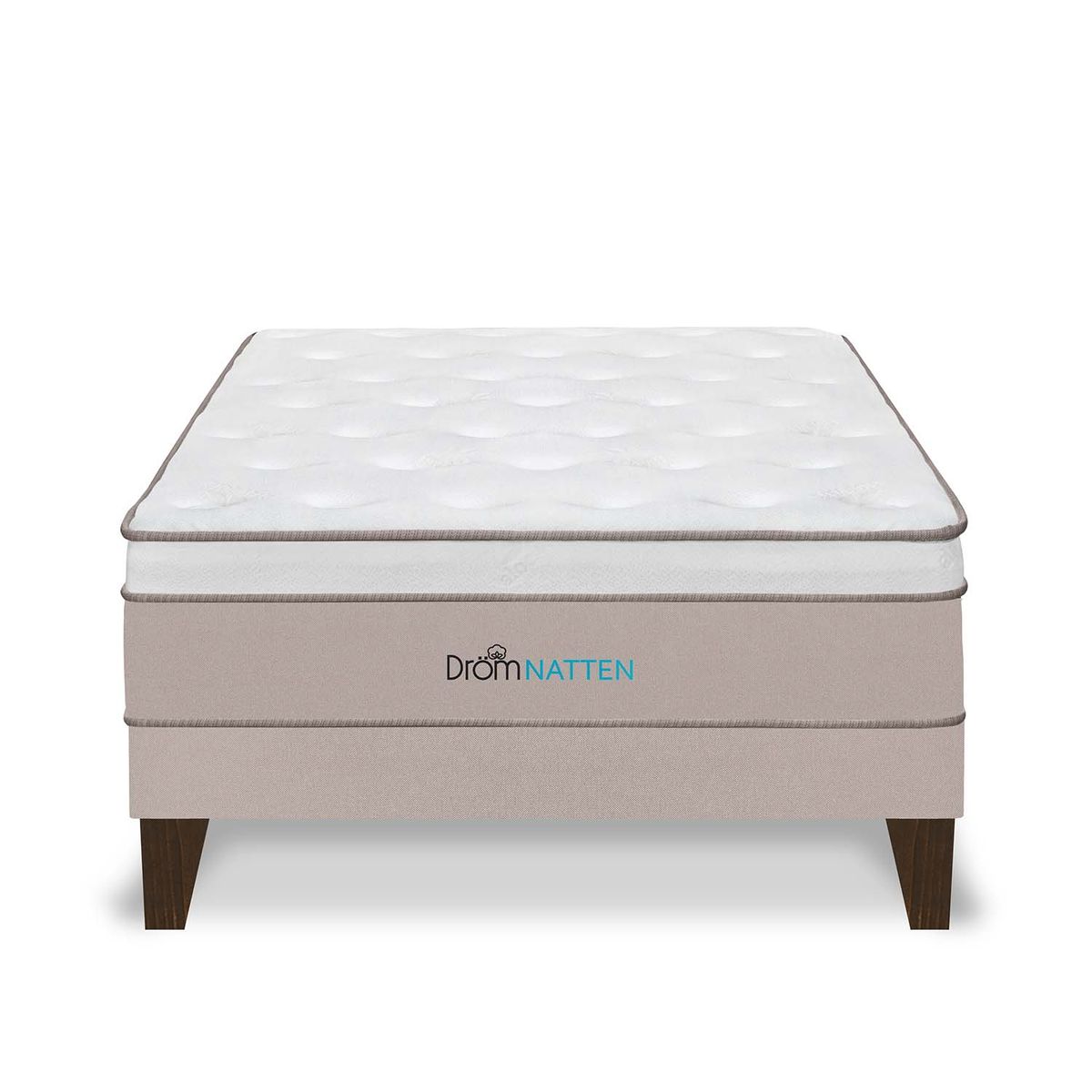 DROM - Cama Europea Natten 1.5 Plz + 1 Almohada Viscoelástica y Protector