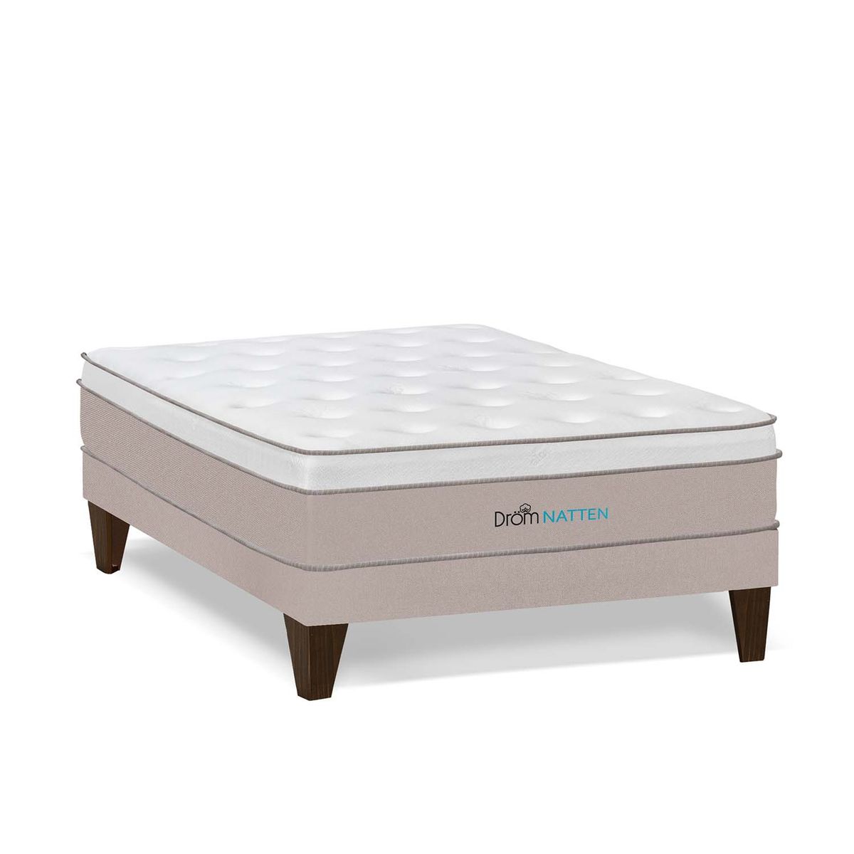 DROM - Cama Europea Natten 1.5 Plz + 1 Almohada Viscoelástica y Protector