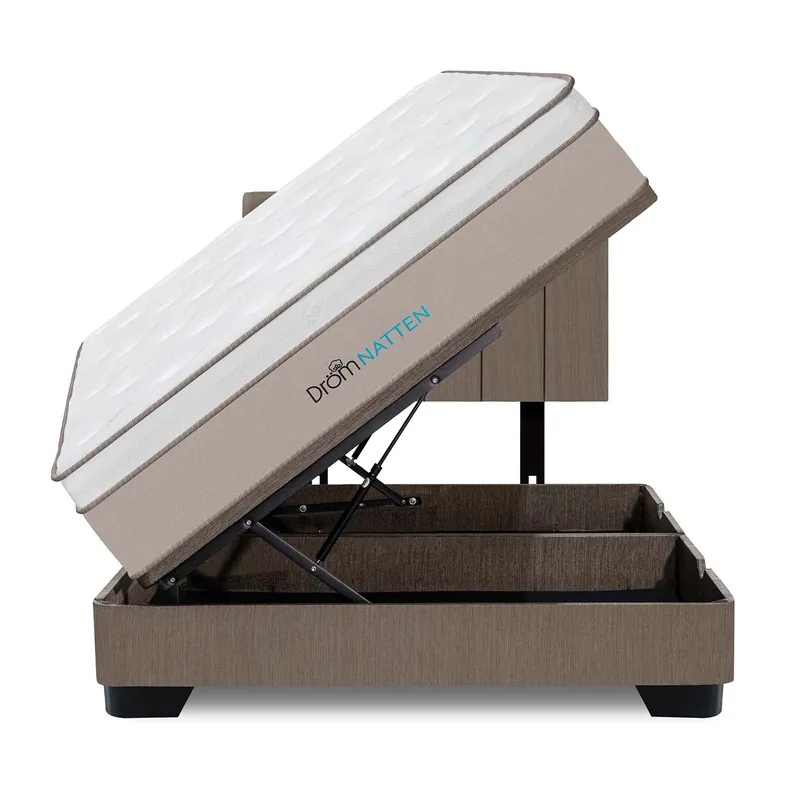 DROM - Dormitorio Boxet Natten 2 Plz + 2 Almohadas Viscoelásticas + Protector