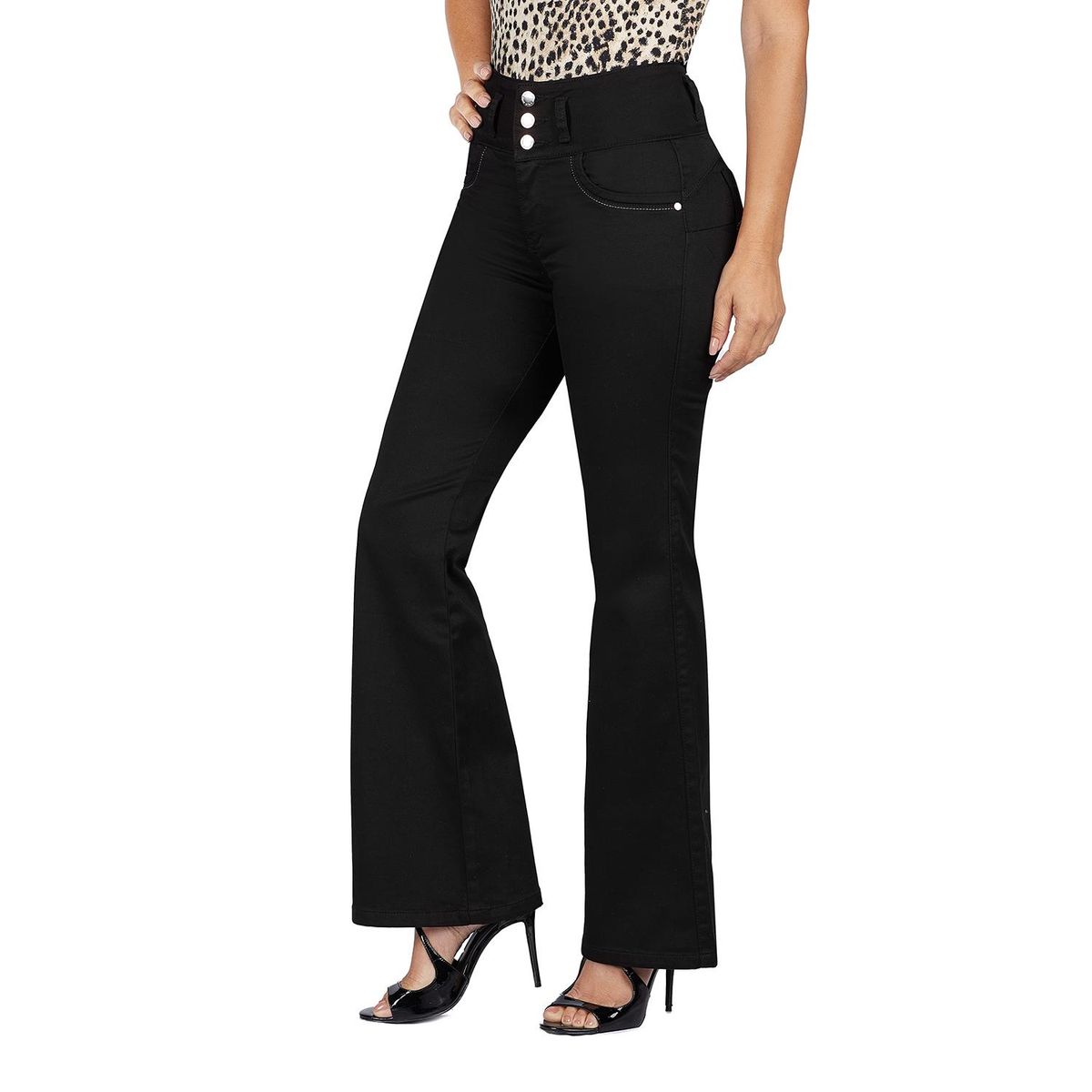 VRP BY VIVIANA RIVAS PLATA - Pantalón Flare Algodón Mujer Vrp By Viviana Rivas Plata