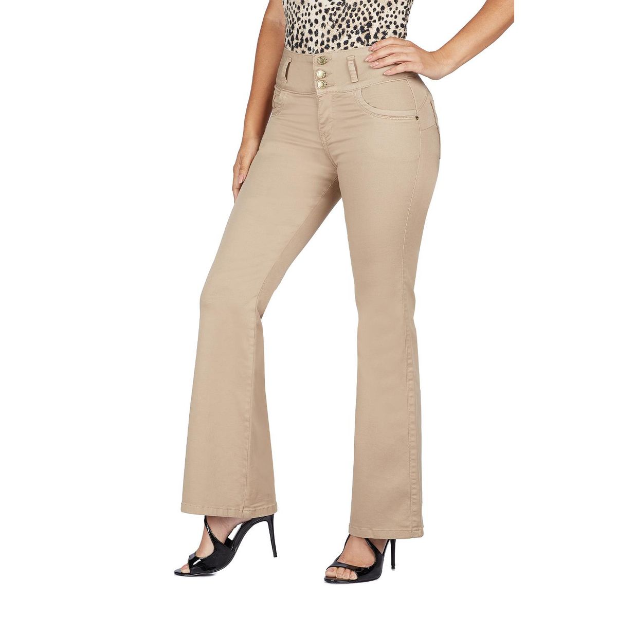 VRP BY VIVIANA RIVAS PLATA - Pantalón Flare Algodón Mujer Vrp By Viviana Rivas Plata