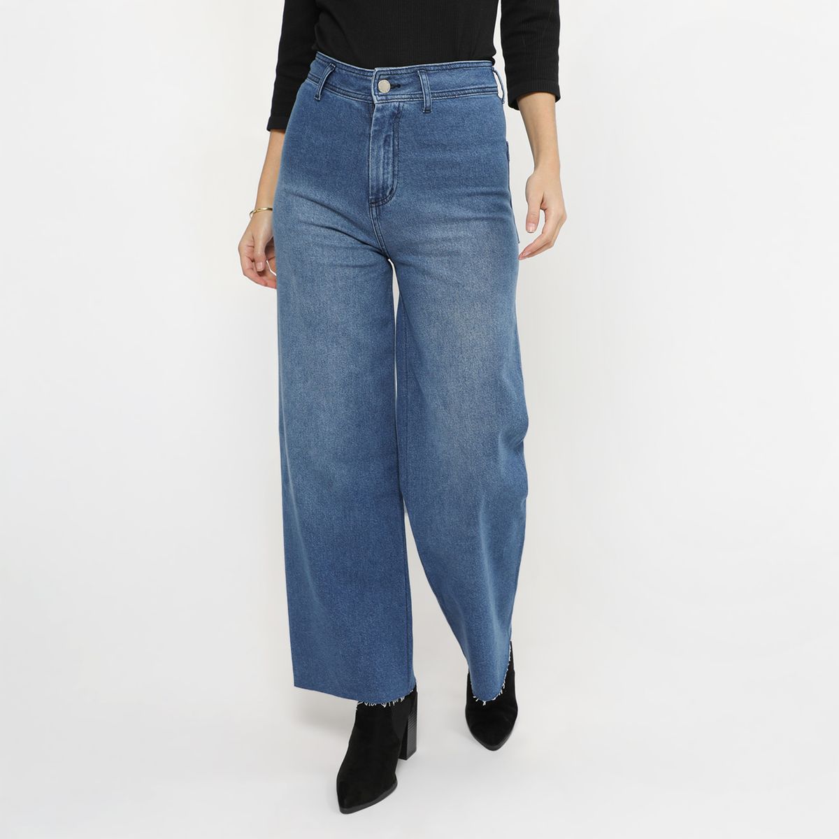 VRP BY VIVIANA RIVAS PLATA - Pantalón Wide Leg Tiro Alto Mujer Vrp By Viviana Rivas Plata