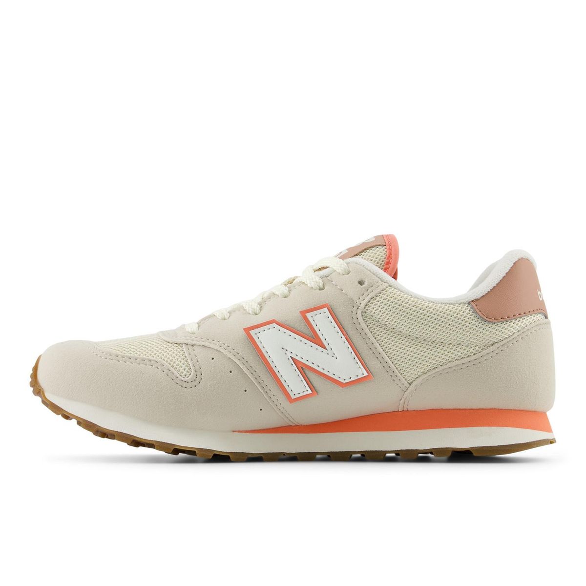NEW BALANCE - Zapatilla Urbana 500 Gris Naranja Mujer New Balance