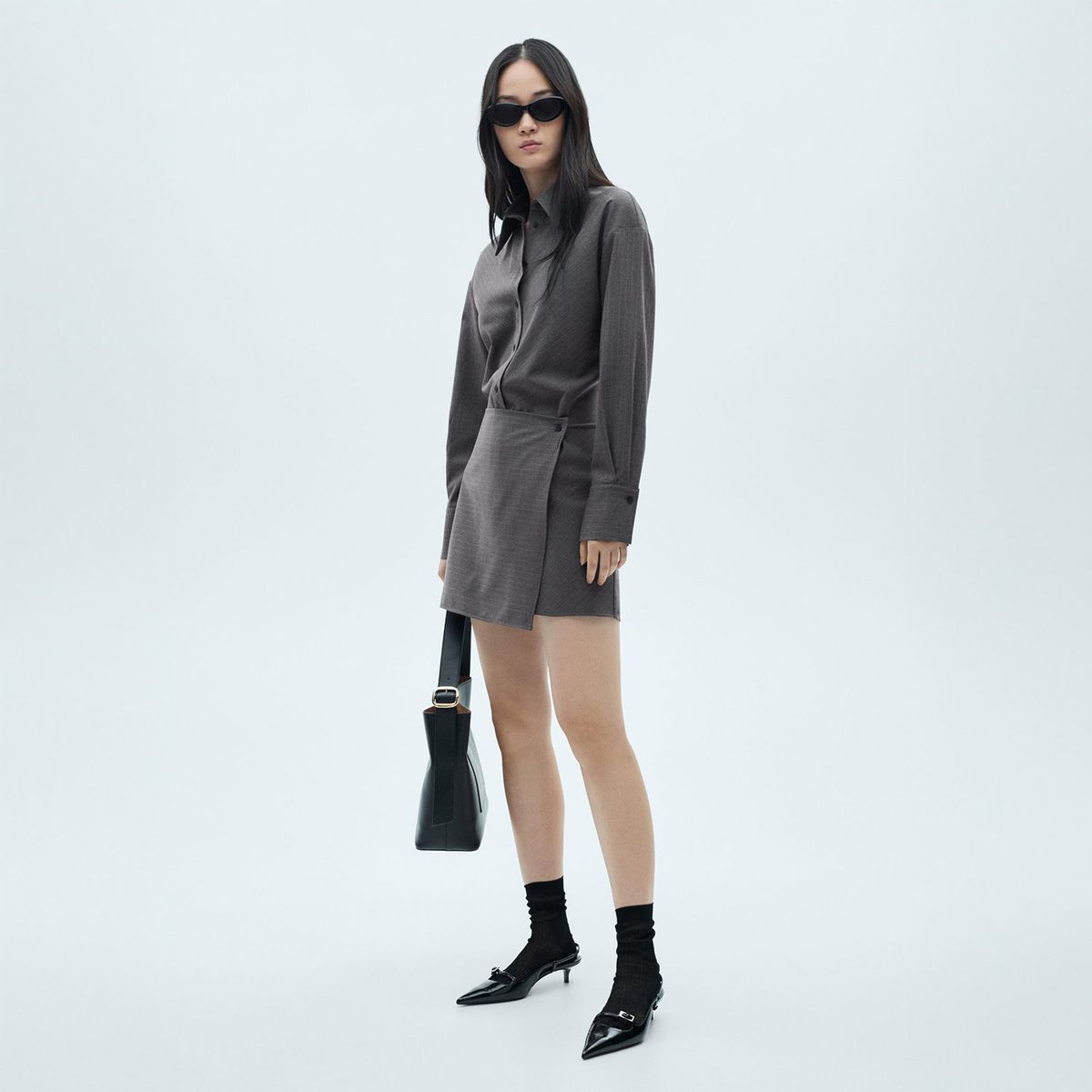 MANGO - Vestido Camisero Corto Mujer Mango