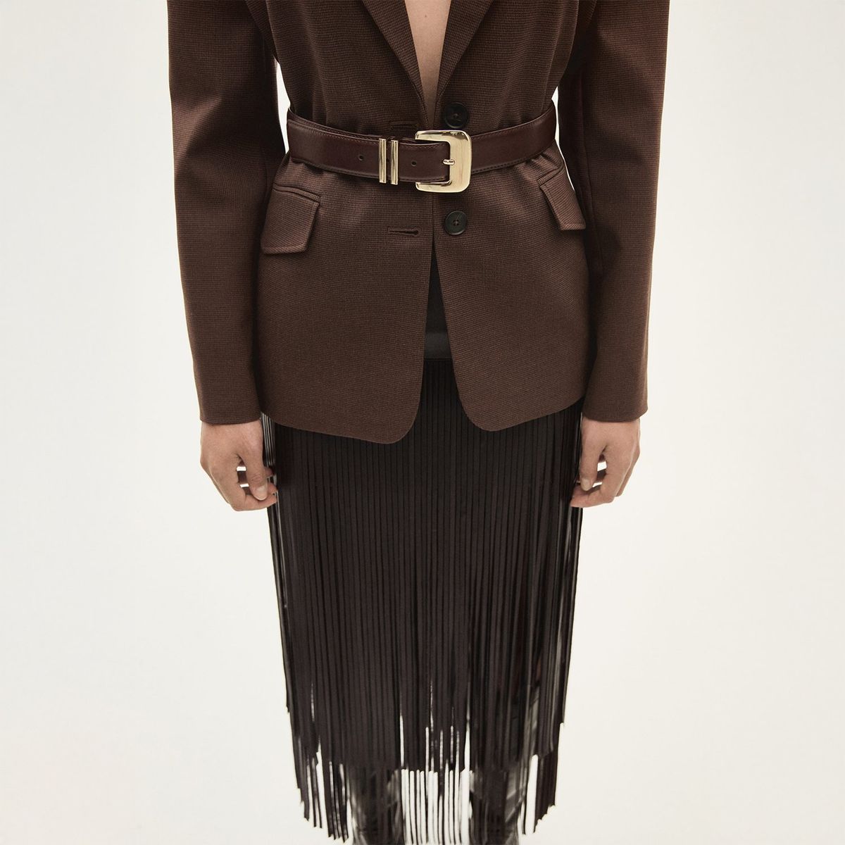 MANGO - Falda Larga Casual Mujer Mango