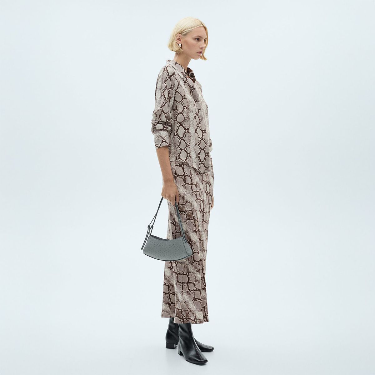 MANGO - Falda Larga Casual Mujer Mango