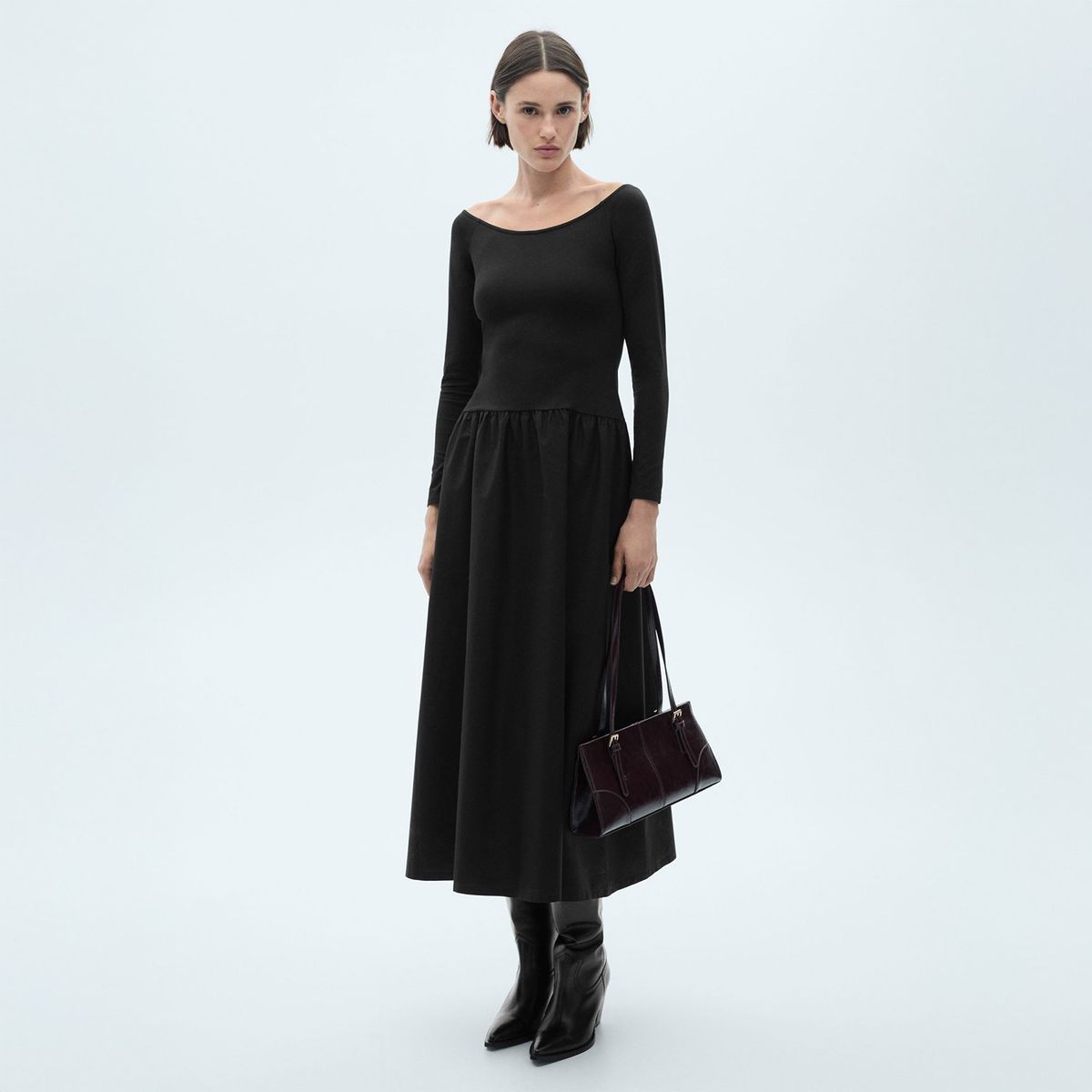 MANGO - Vestido Largo Algodón Mujer Mango