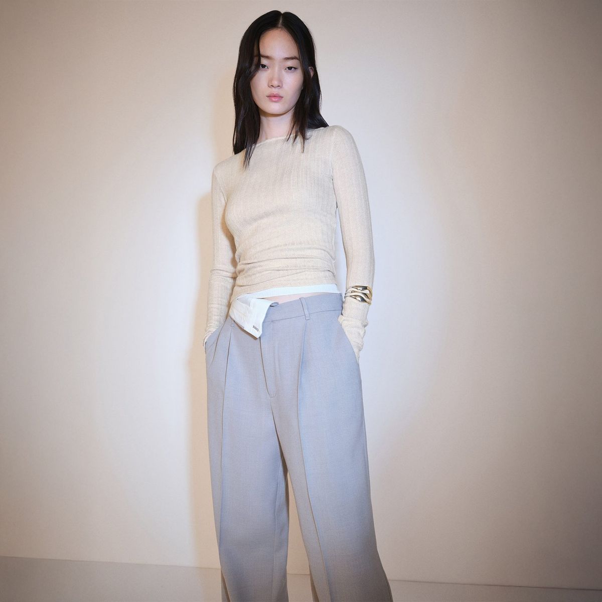 MANGO - Polo Manga Larga Casual Mujer Mango