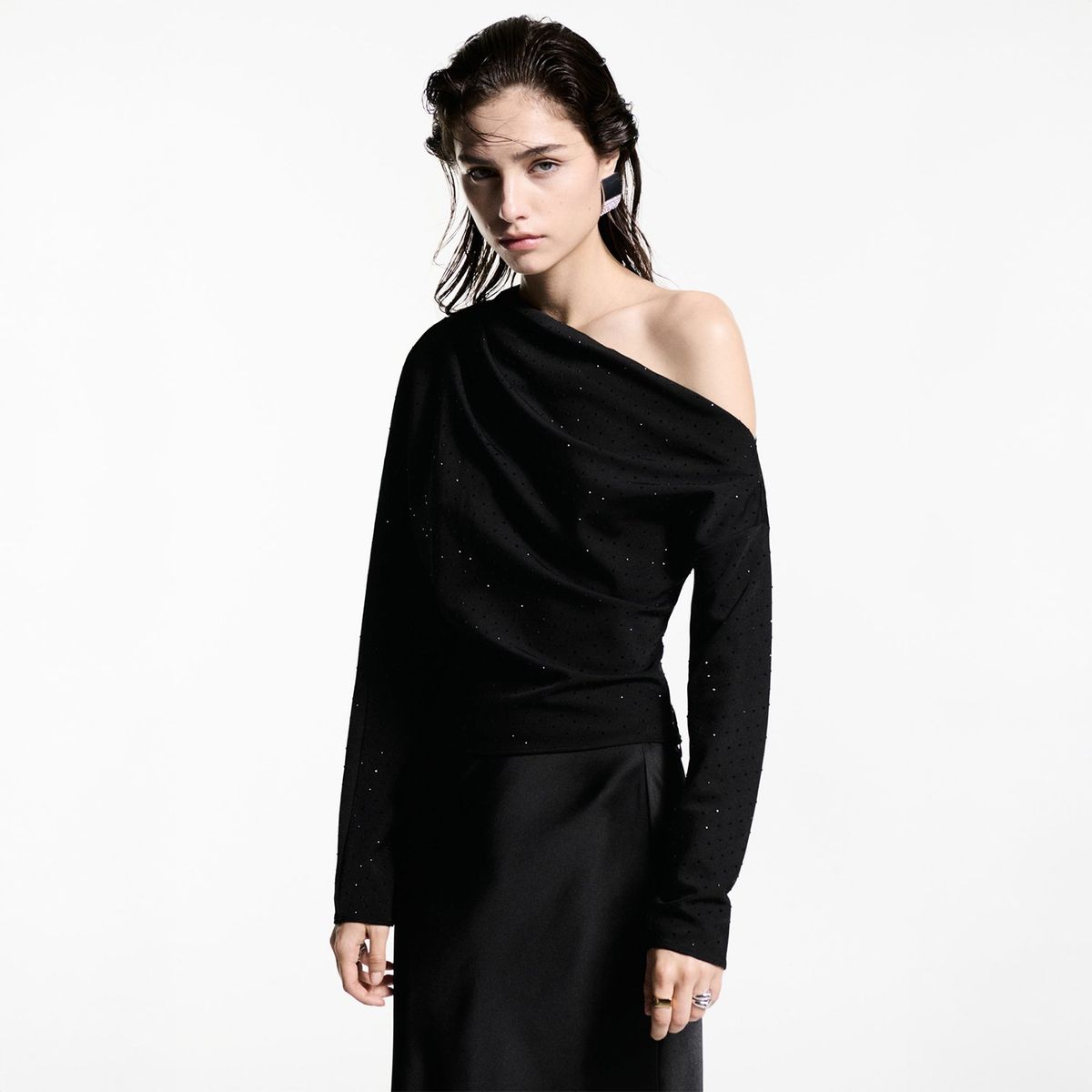 MANGO - Blusa Manga Larga Casual Mujer Mango