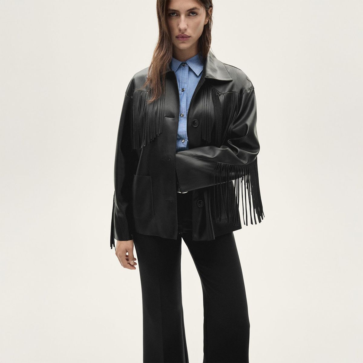 MANGO - Sobrecamisa Casual Mujer Mango