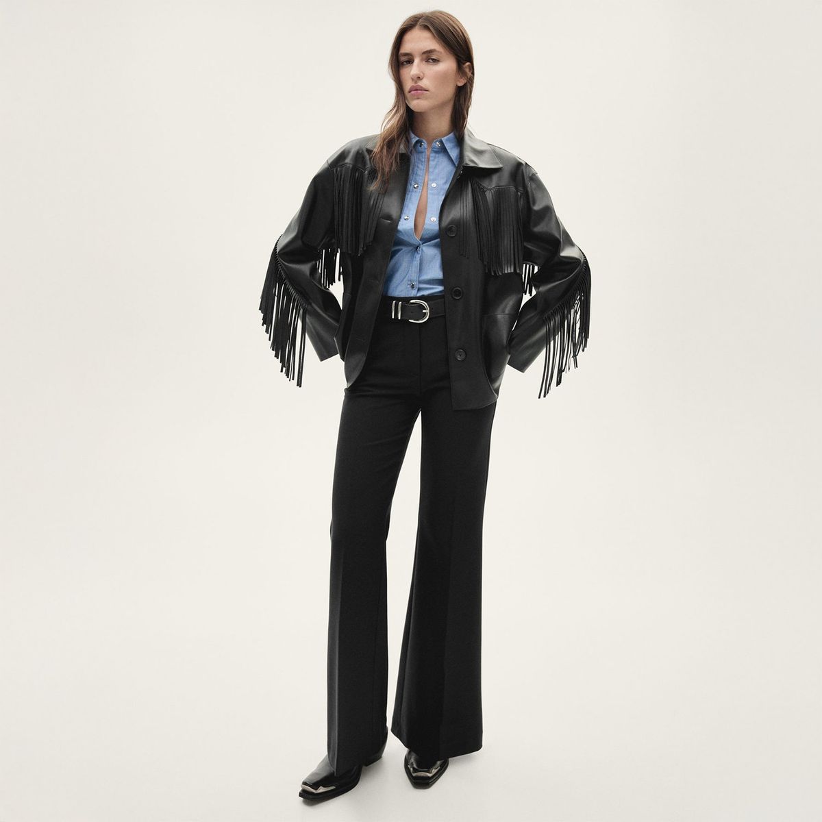 MANGO - Sobrecamisa Casual Mujer Mango