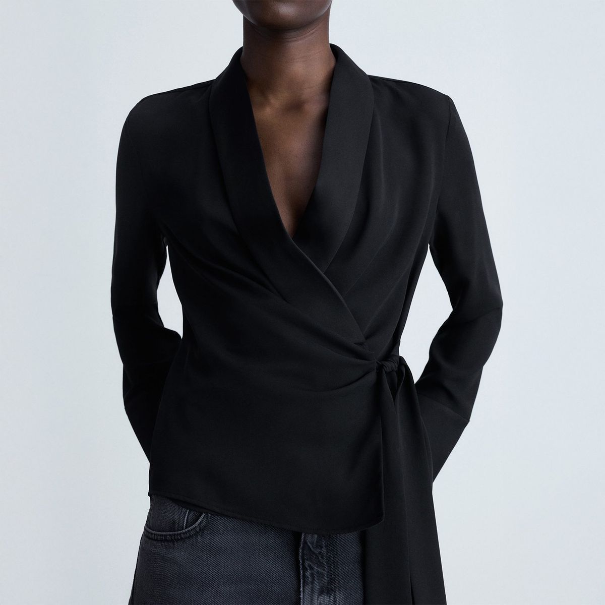 MANGO - Blusa Manga Larga Casual Mujer Mango