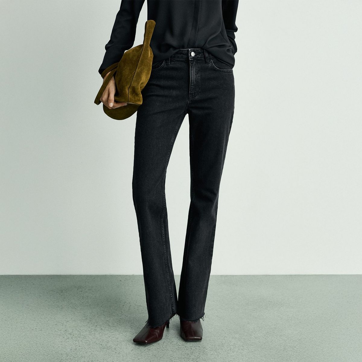 MANGO - Jean Flare Algodón Mujer Mango