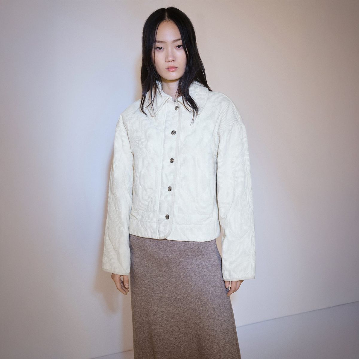 MANGO - Casaca 100% Algodón Mujer Mango