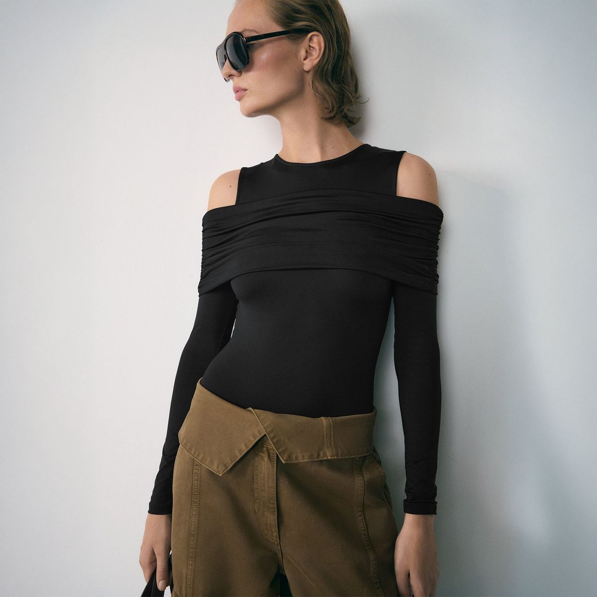 MANGO - Body Manga Larga Casual Mujer Mango