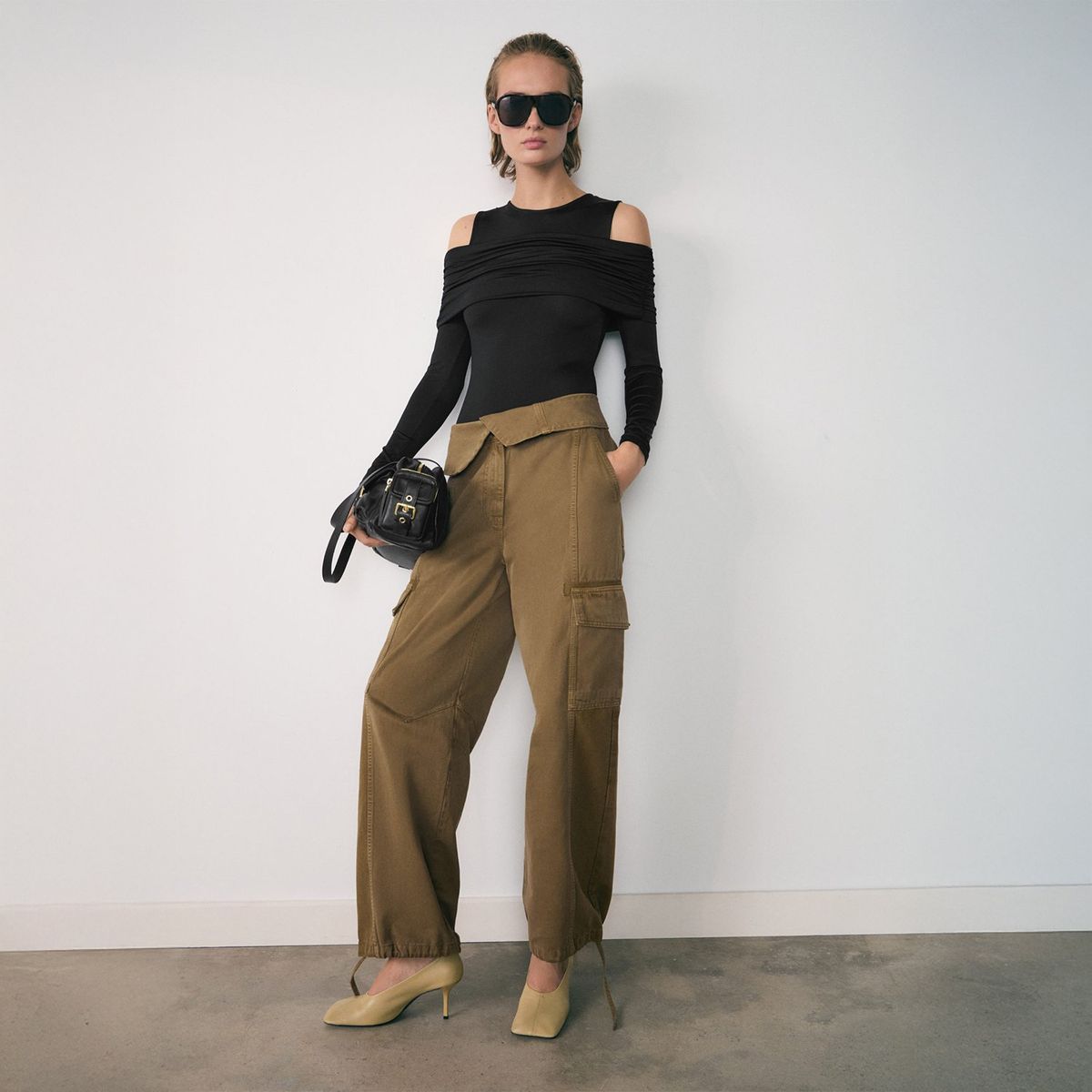 MANGO - Body Manga Larga Casual Mujer Mango